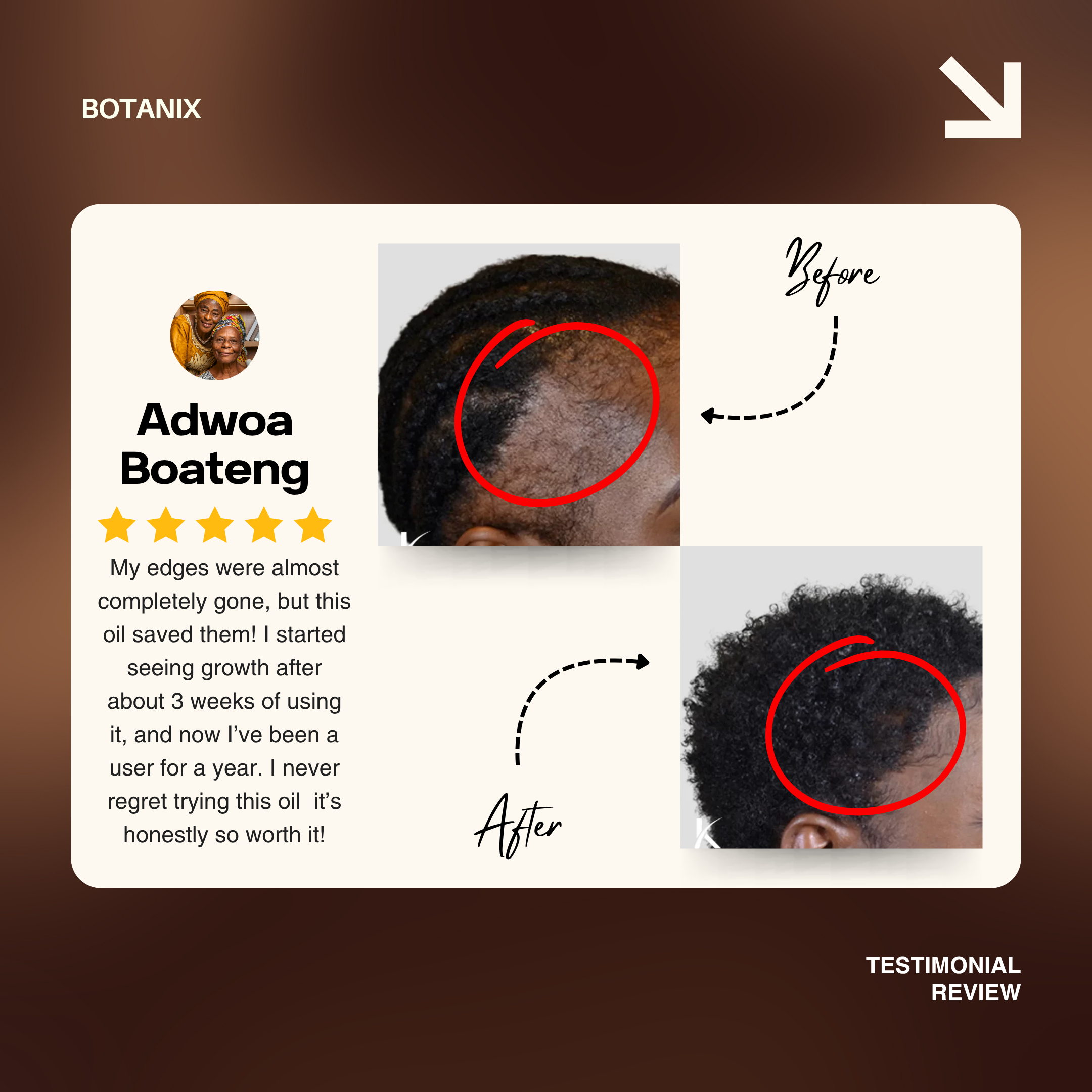 Jar of 100% unrefined Batana oil with packaging on a wooden platform.